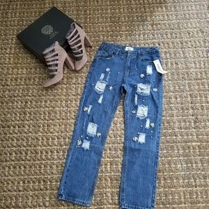 SOLD! Midnight muse  Pearl  Embelished jeans